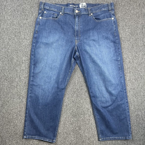 TN Relaxed Fit Jeans 42x27 Blue Medium Wash Cotton Blend Denim Dad Core Casual — photo 2